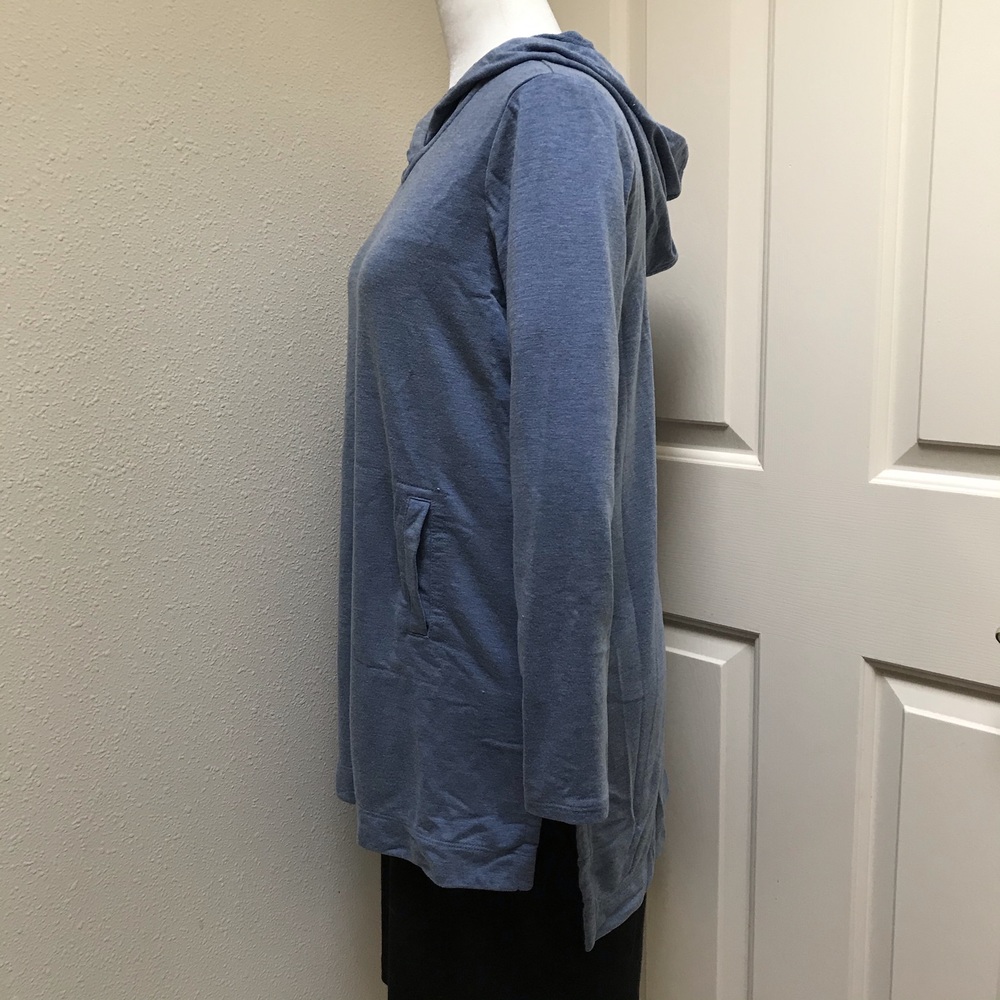 J. Jill Pure Jill Luxe Tencel Pull-Over Hooded Tunic View 6